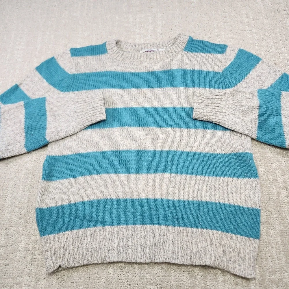 Vintage Cambridge Woolen Sweater Women Medium Wool Blend Chunky Knit Striped USA